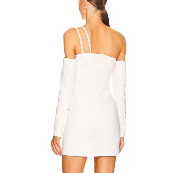 NWT CEREN OCAK Revolve Cut Out Dress in White Small Faux Leather - Picture 5 of 15